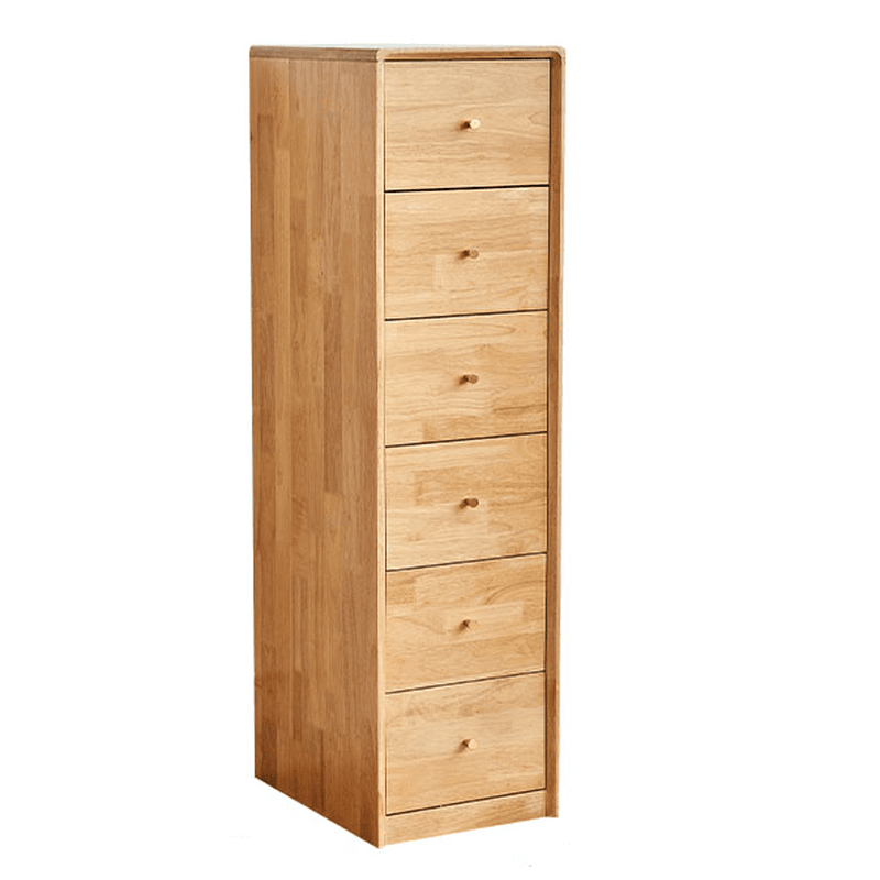 Minimalist Natural Wood Bachelor Chest with 6 Drawers, Vertical Orientation - image 12