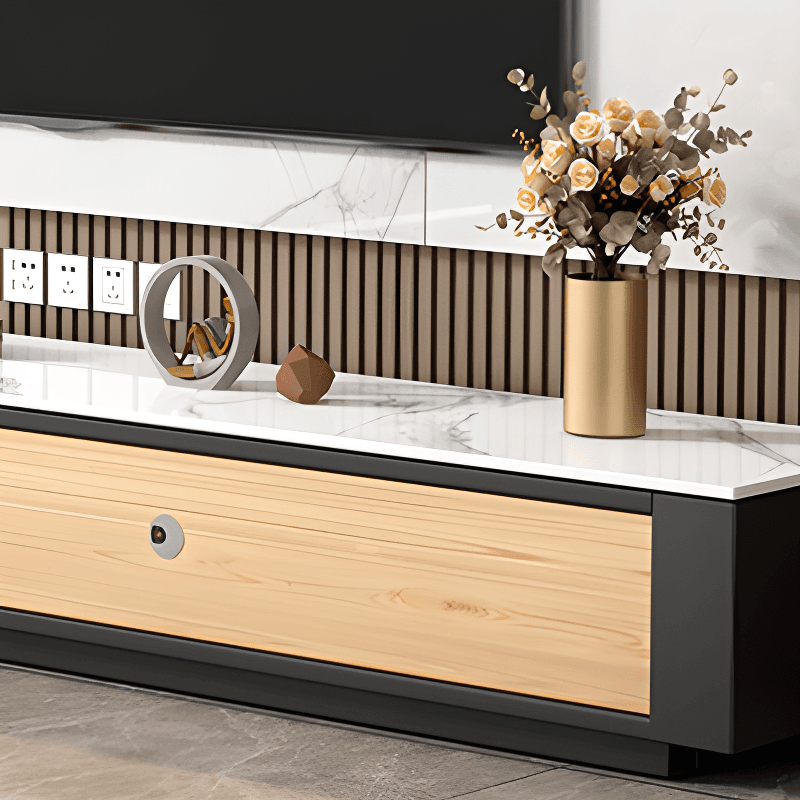 Modern Stone TV Stand with 4 Drawers/3 Drawers/6-Drawer and Cable Management - image 9