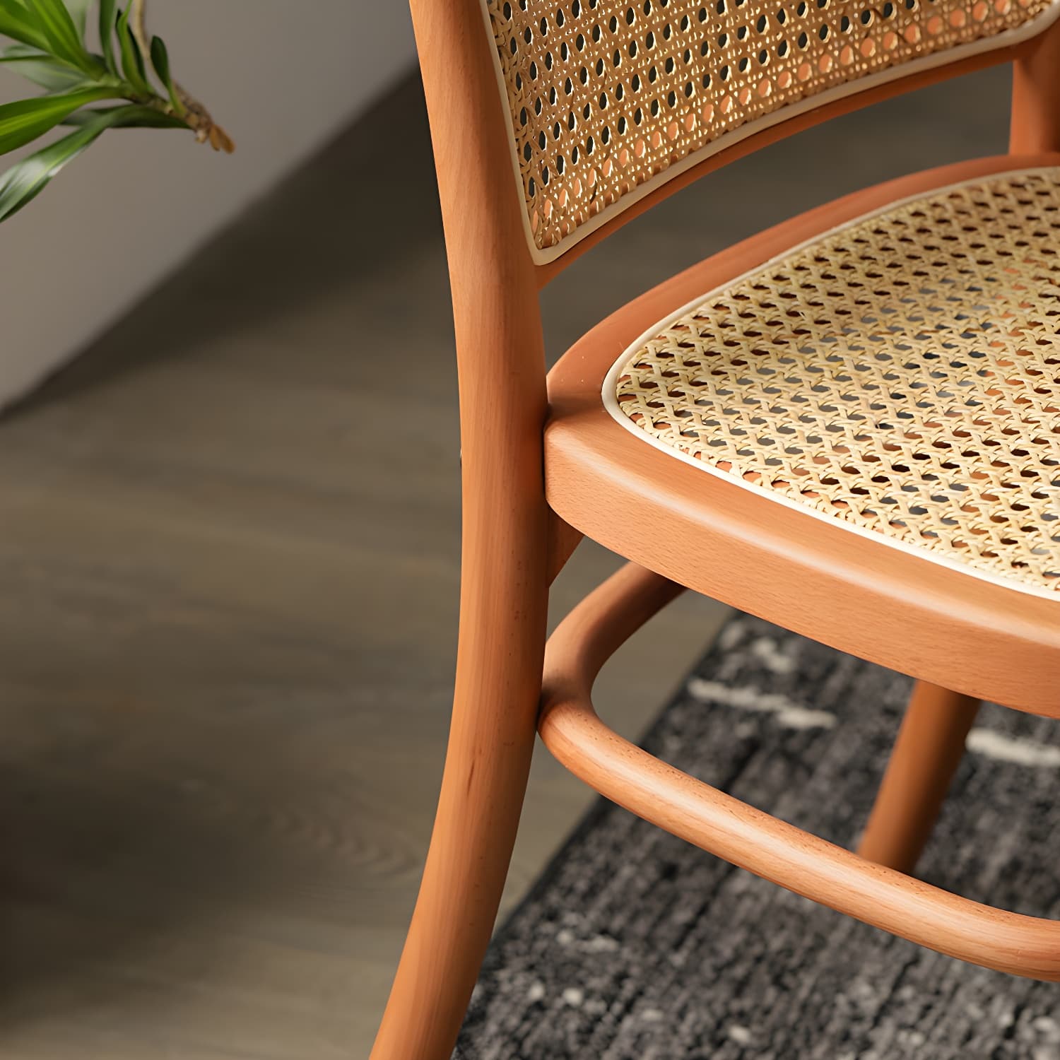 Traditional Style Dining Chair Solid Wood Cane Back Dining Room Chair - image 21