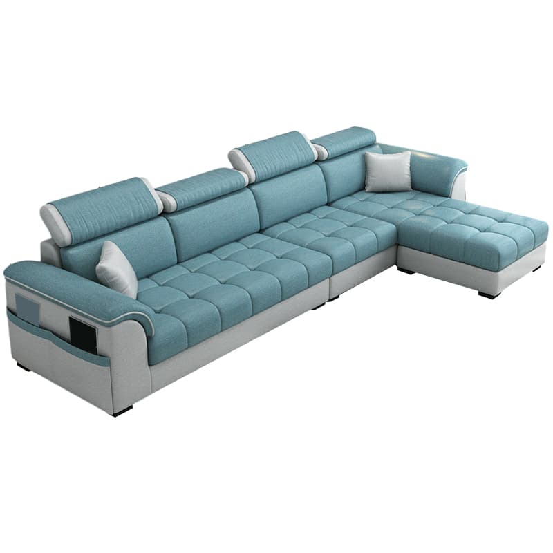 Modern Reversible L-Shape Sectional Sofa with Pillow Top Arm Design and Adjustable Headrest - image 19