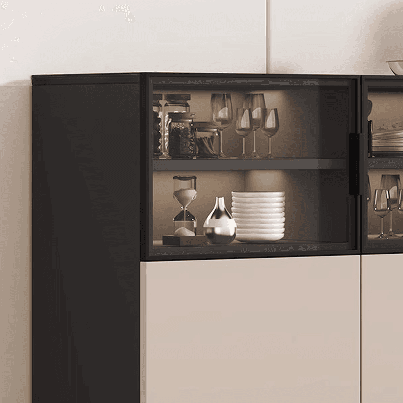 Modern Sideboard with Cupboard in Narrow/Standard/Wide Sizes, Larder Storage, Manufactured Wood Countertop, Glazed Door, and Alterable Shelf - image 7
