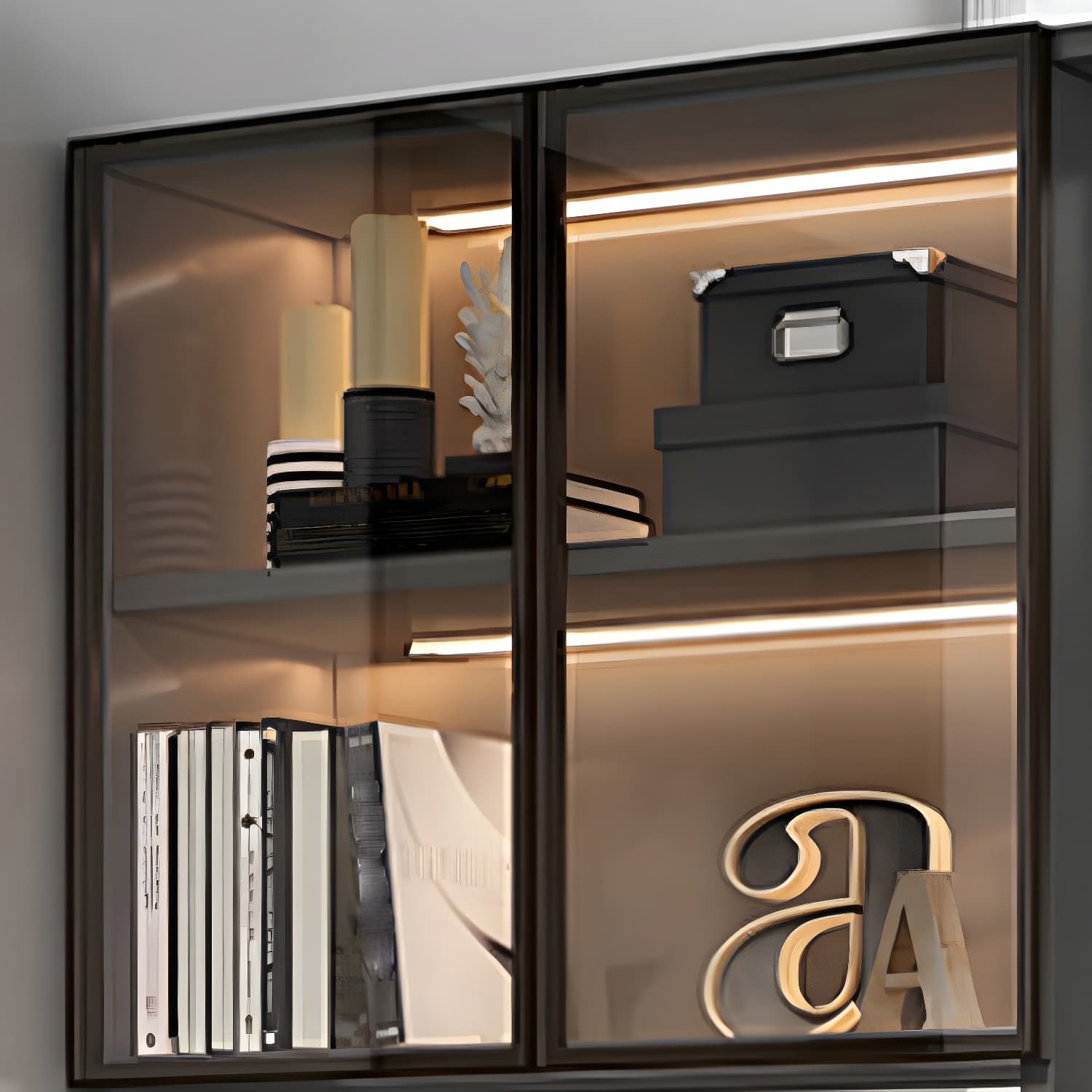 Contemporary Rectangle Wooden 11.81" Wide Accent Cabinet with Drawer - image 11