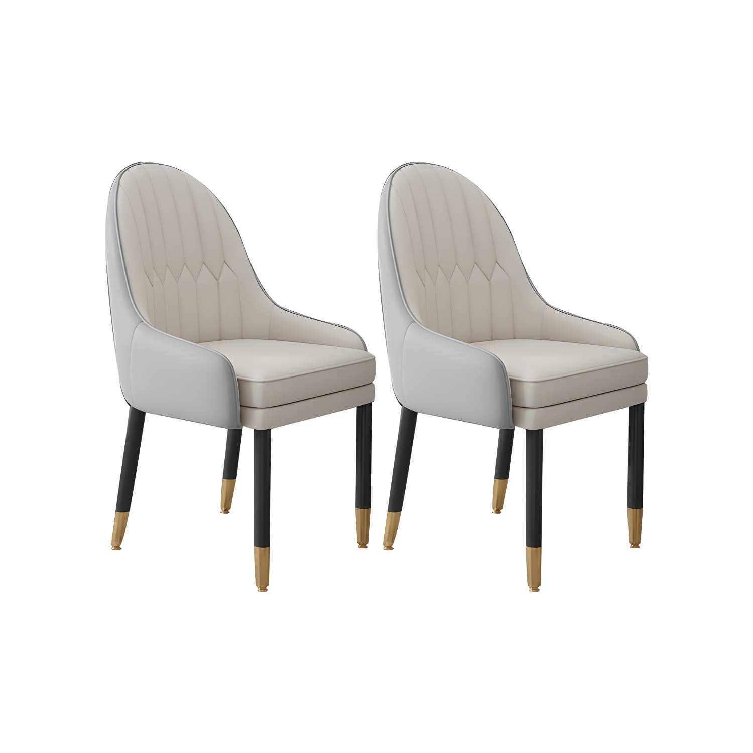 Faux Leather Dining Chairs Modern Parsons Arm Chair with Wood Legs - image 11