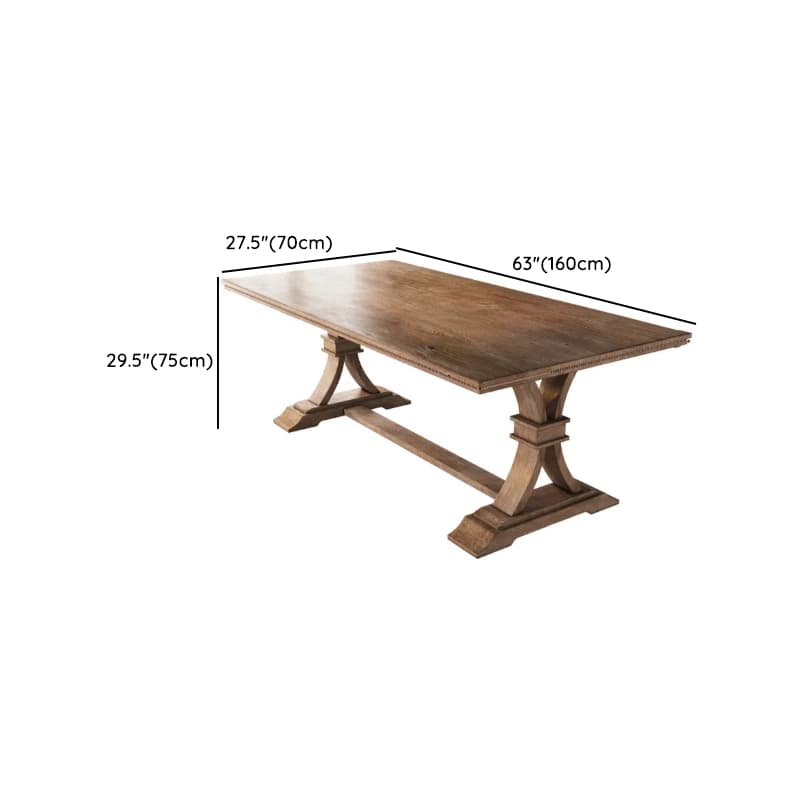 Old School Weathered Wood Rectangle Fixed Dining Table for 8/for 6/for 4 - image 17
