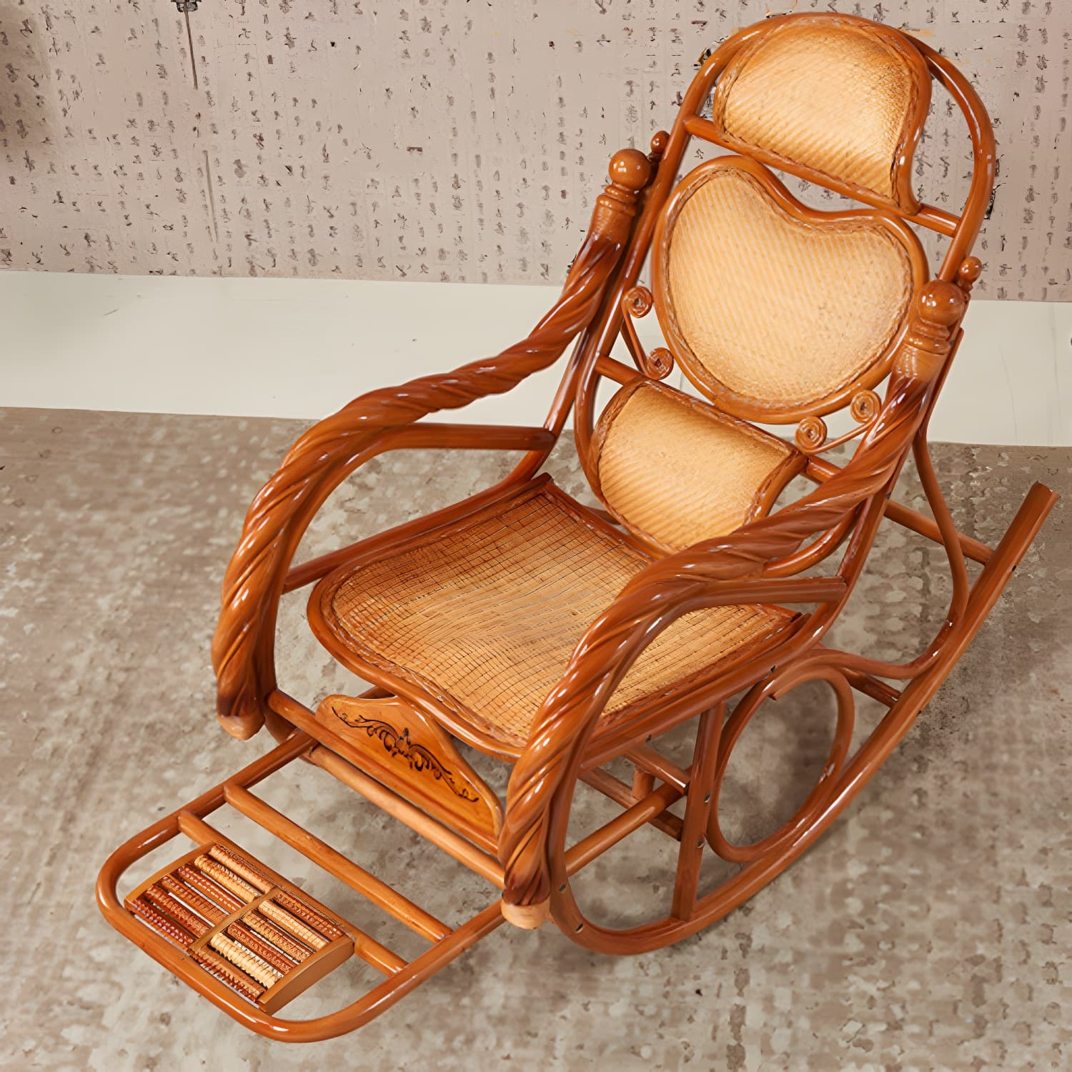 Mid Century Modern Recliner Chair Rattan/Wicker Recliner Chair for Living Room - image 13