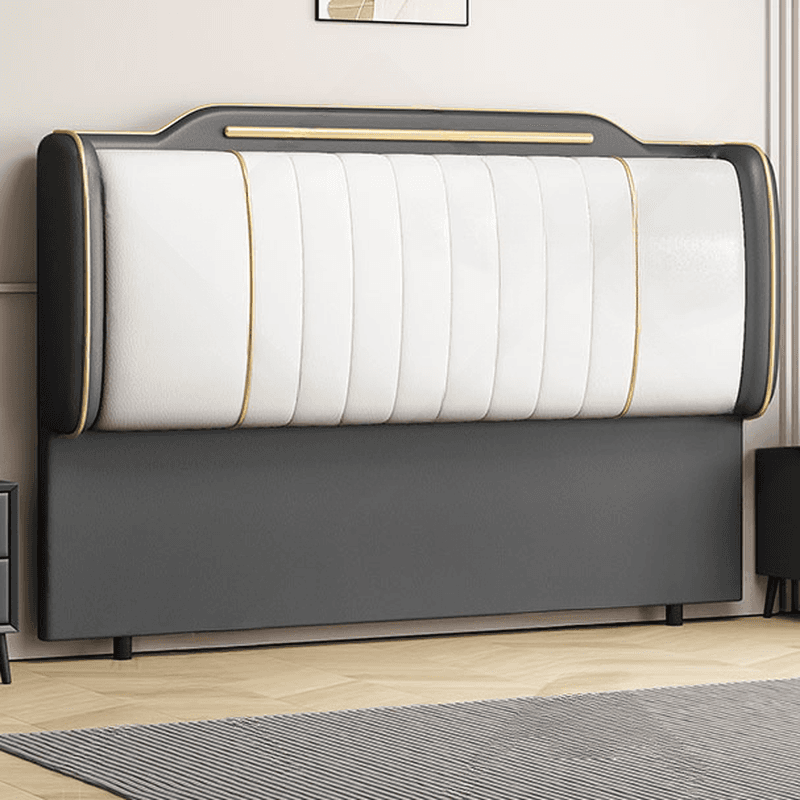 Simplistic Style Wingback Headboard with Camelback Shape in Pine Wood, No Distressing, Available in King/Queen/Full Sizes, Featuring Sponge Upholstery and Standard Height - image 9