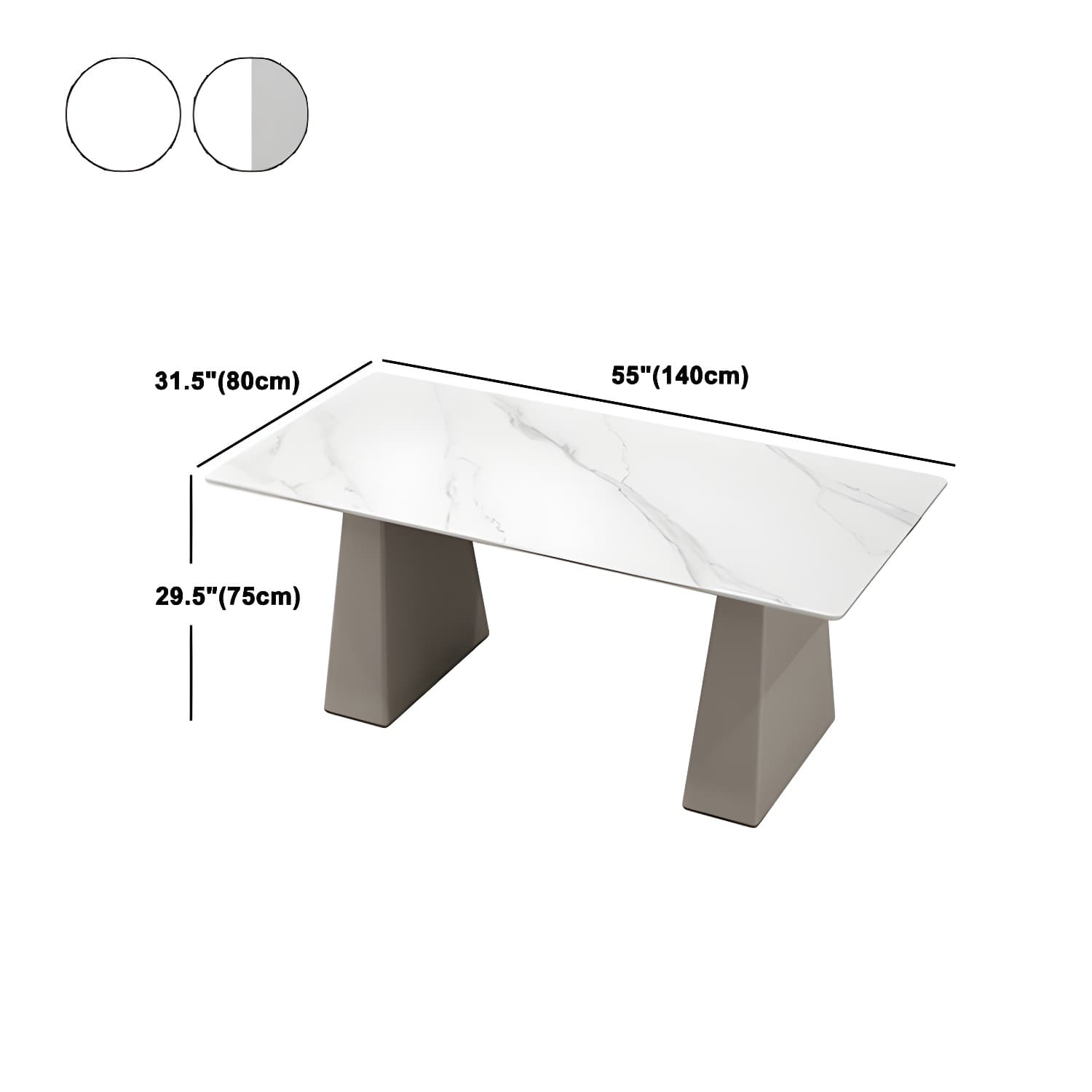 Modern Style Dining Set 1/5/7 Pieces Rectangle Stone Dining Table for Dining Room Kitchen - image 13
