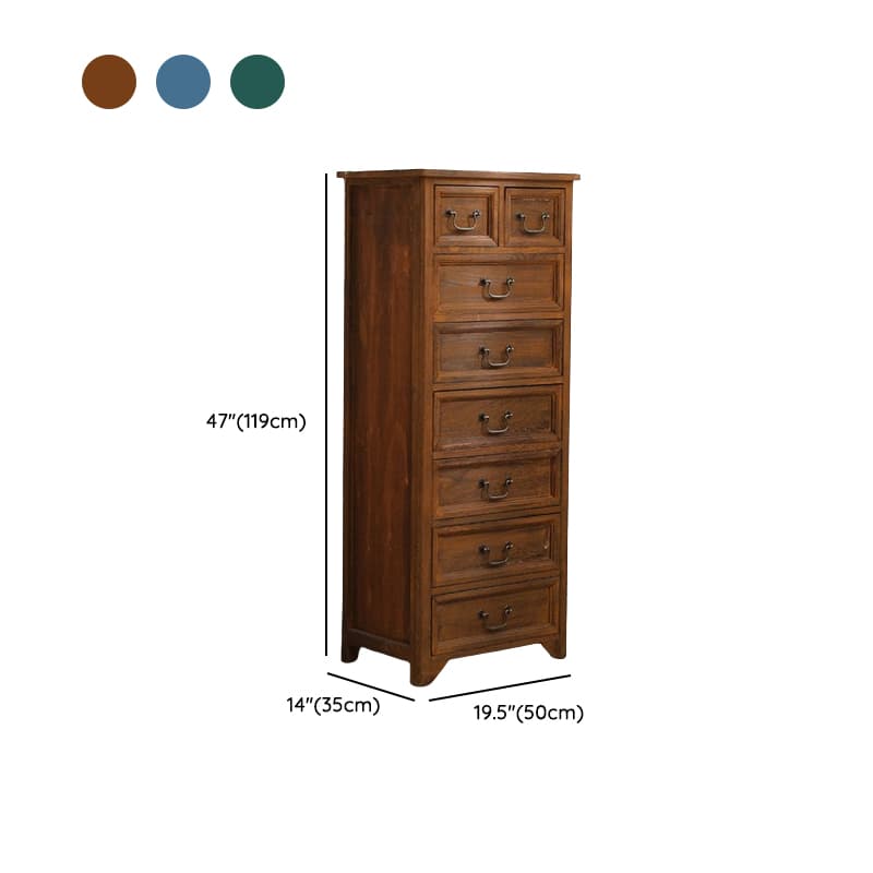 Minimalist Rectangle Brown/White Wood Top Accent Chest with Soft Close Drawer Living Room - image 12