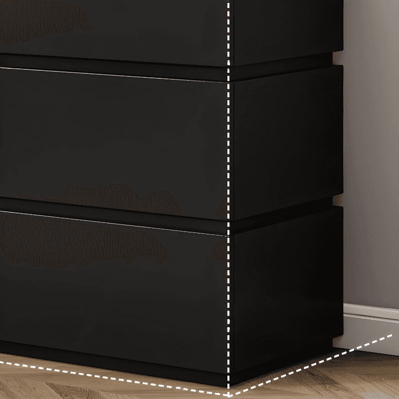 Trendy Rectangle Utility Cabinet with Manufactured Wood Countertop, Ink/White Top, and Soft Close Drawer - image 7