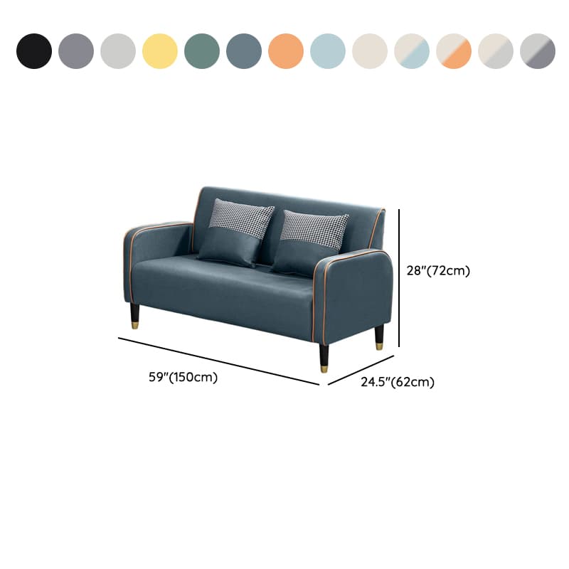 Contemporary Solid Color Tear Resistant Standard Sofa in Light Gray/Olive Green/Ivory, Seats 3 with 2 Pillows - image 18
