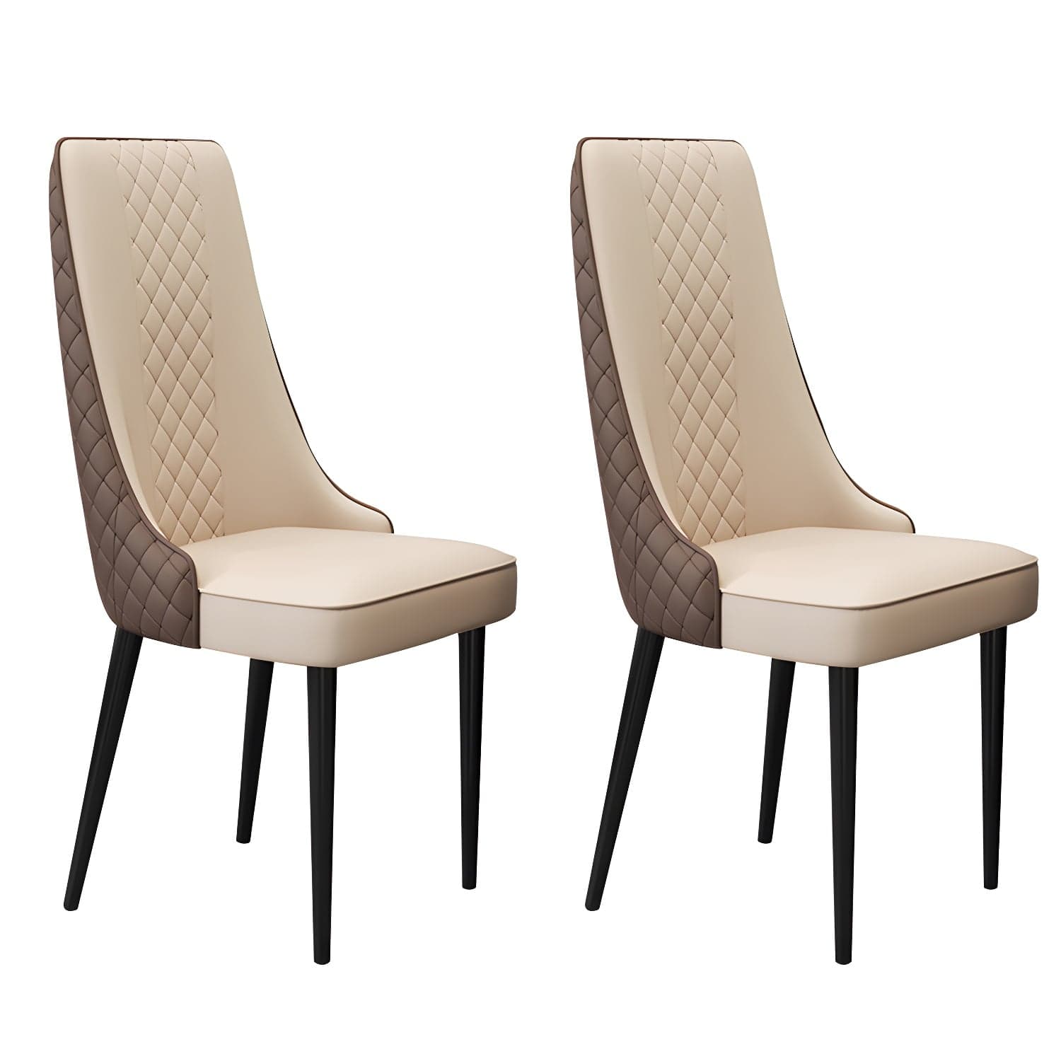 Glam Style Side Chair Leather Parsons Indoor Dining Chair for Living Room - image 4