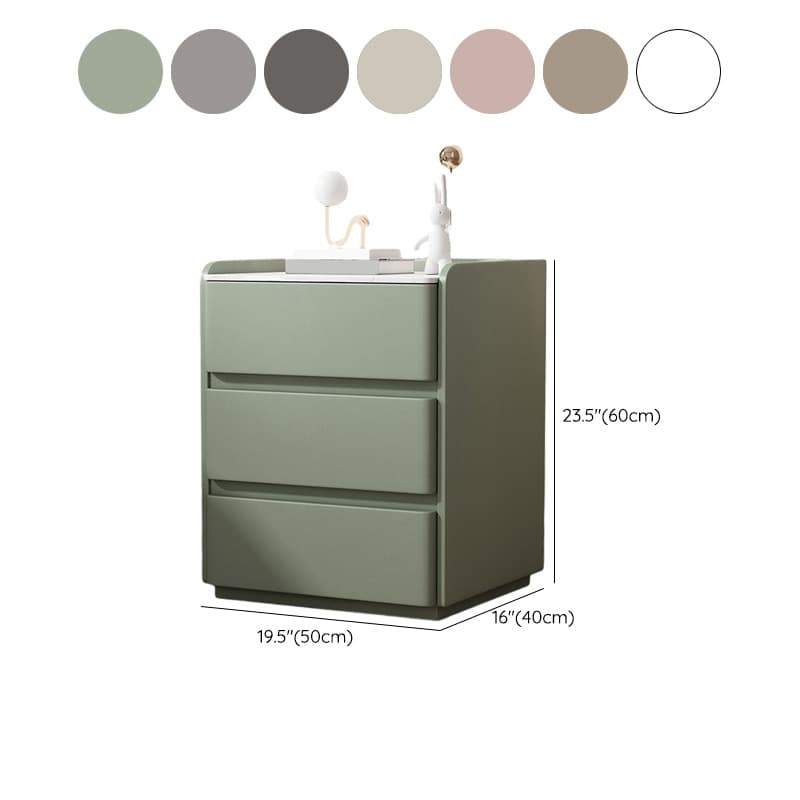 Elegant Modern Wooden Nightstand with Three Drawers for Storage in Narrow Size - image 18