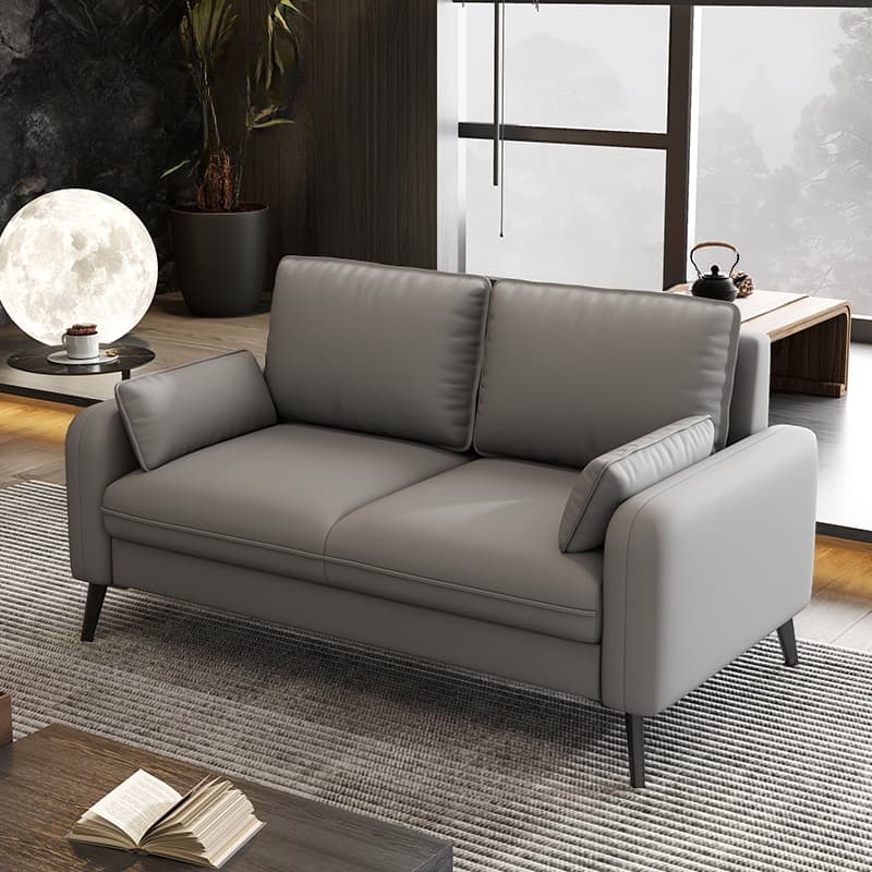 Trendy Solid Color Water Resistant Loveseat in Grey/Olive Green/Amber Color with Arm for 2 People - image 6