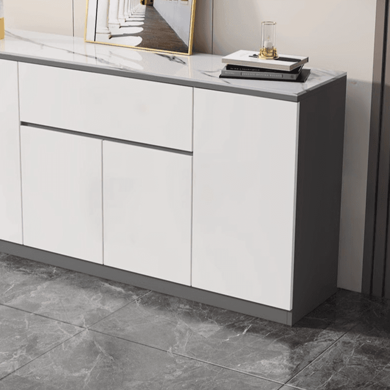 Standard/Wide Modish Adaptable Shelf Sideboard with Pantry Hutch and Sintered Stone Countertop, 3 Drawers/2 Drawers/Single Drawer & 3 Doors/4 Doors - image 6