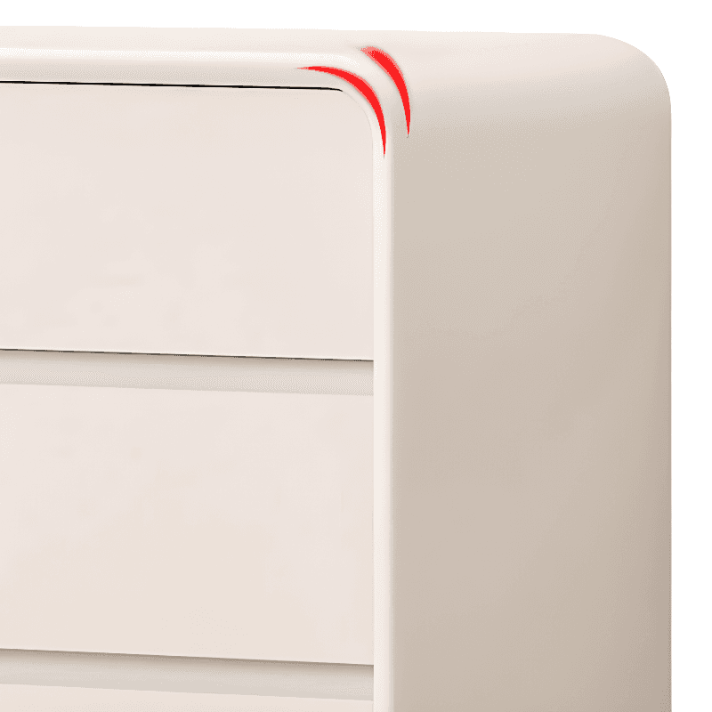 Ivory Contemporary Faux Leather Dresser with 3/4/5 Tiers - image 4