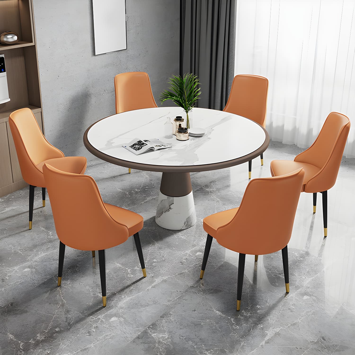 Glam Style Side Chair Upholstered Dining Chair for Dining Room - image 15