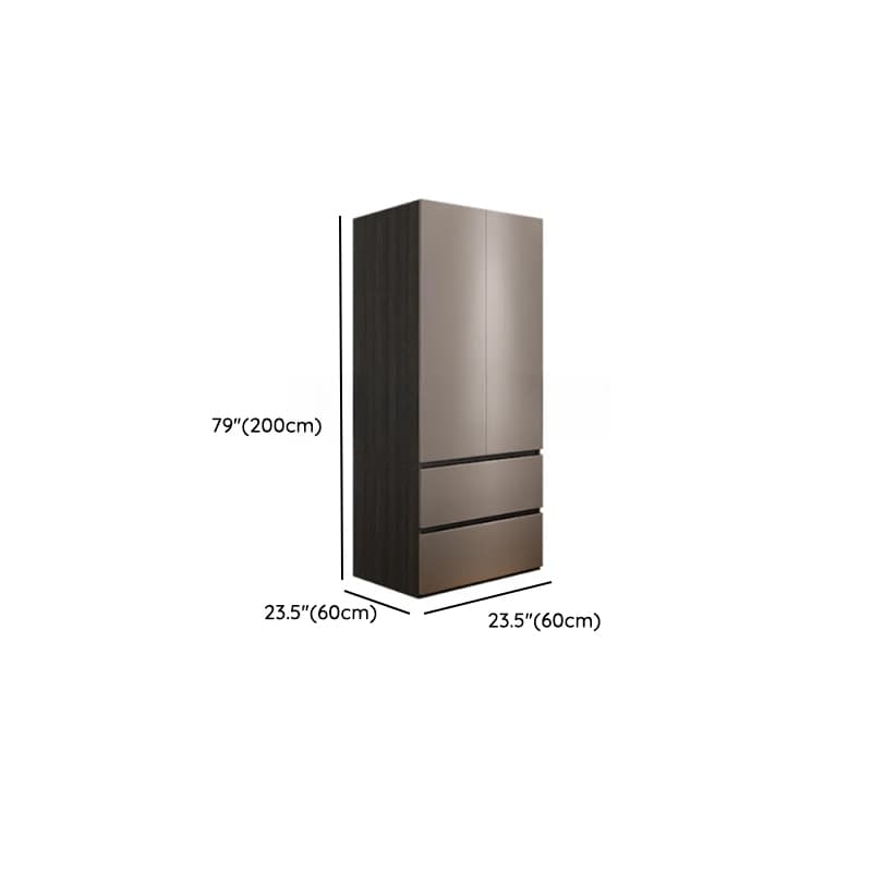 Sand Minimalist Laminate Cabinet Armoire with Soft Close Drawer, Soft Close Door, Interior Shelves, and Clothing Rod - image 17