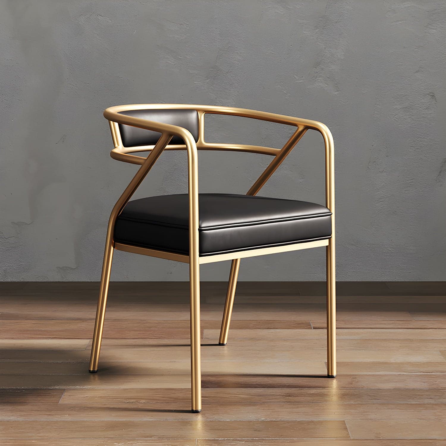 Glam Dining Chair Open Back Upholstered Dining Side Chair with Metal Legs - image 10