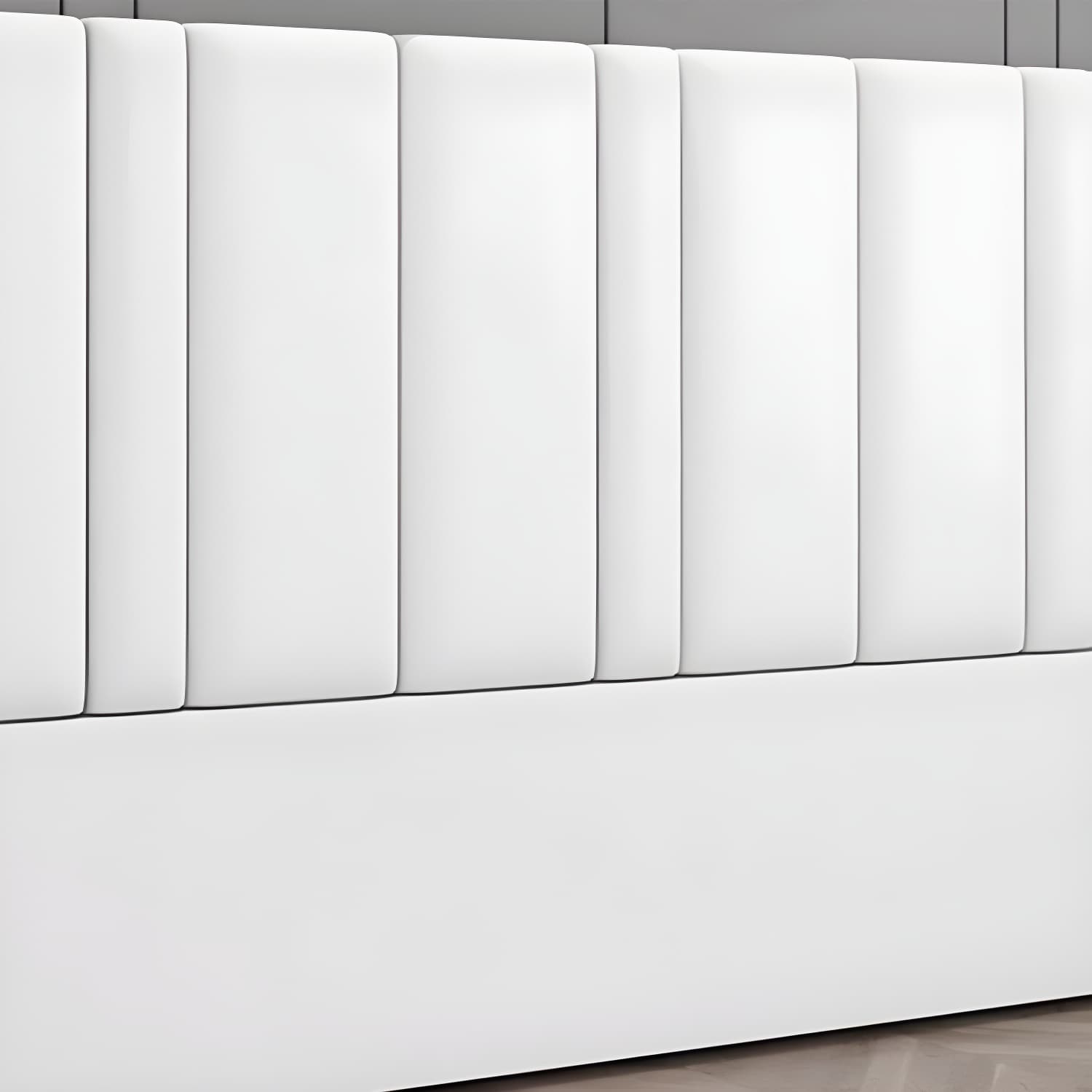 Stylish Upholstered Panel Headboard with Wood Legs and Modern Rectangular Design - image 11
