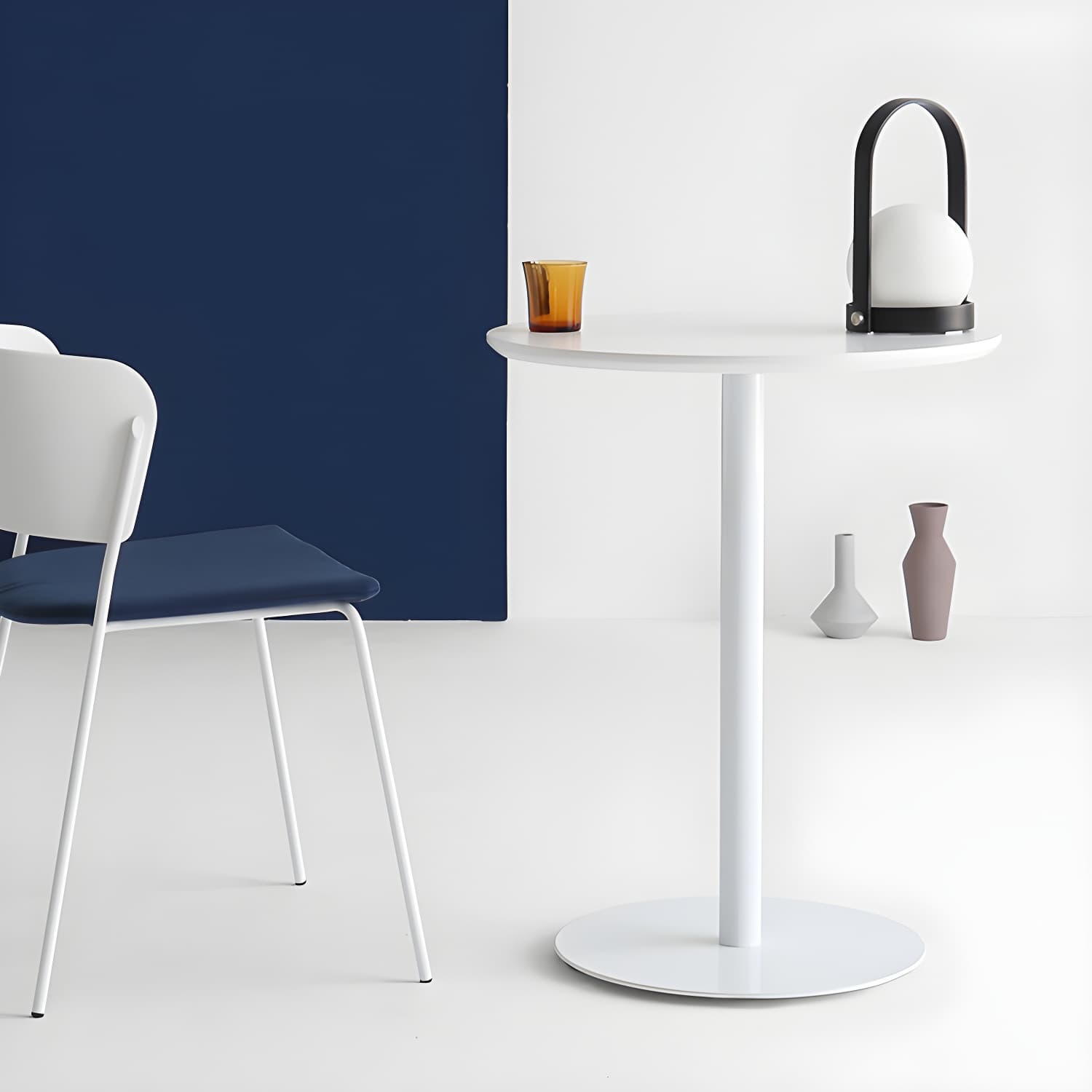 Metal Contemporary Round Dining Table Pedestal Base Dining Table for Kitchen - image 4