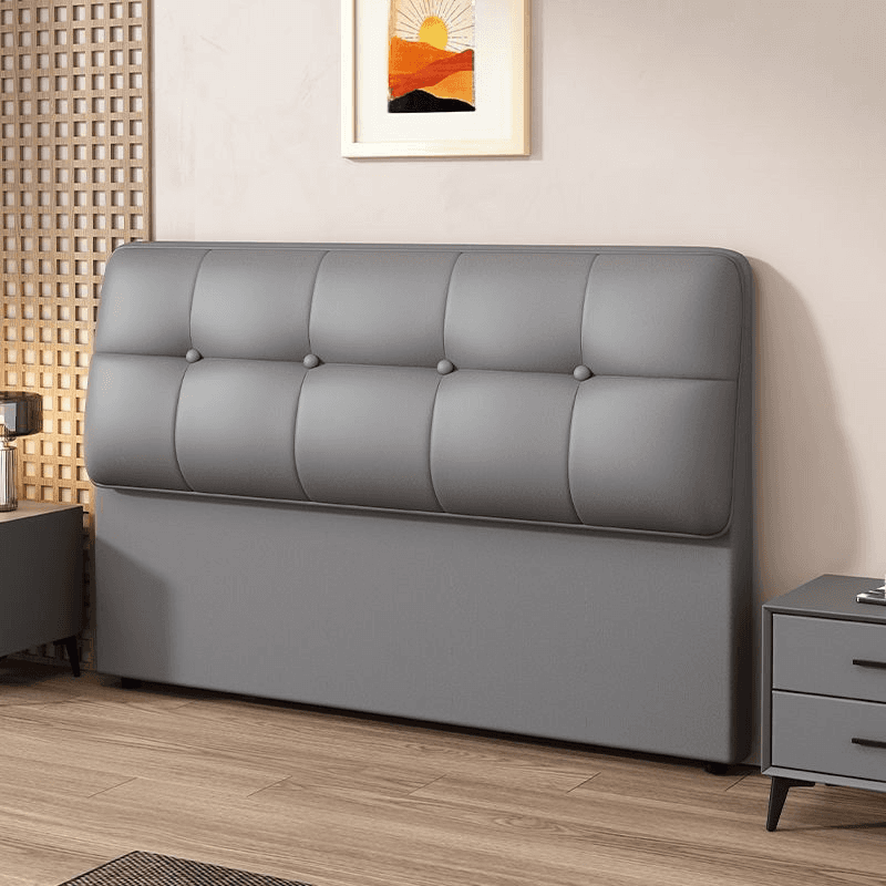 Art Deco Style Panel Headboard with No Distressing, Decorative-stitched Tufting, Rectangle Shape for King/Queen/Full Bed, Sponge Upholstery Fill, Standard Height