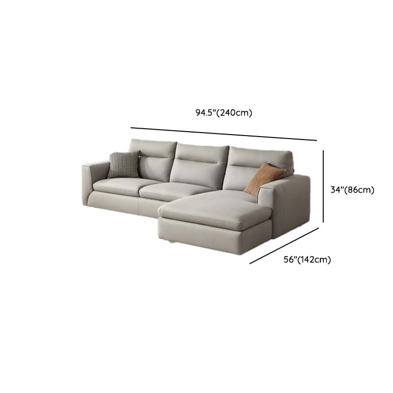 Straight/L-Shape Cotton Upholstered Sofa Couch/Sofa Chaise, Horizontal/Right Hand Facing Orientation - image 15
