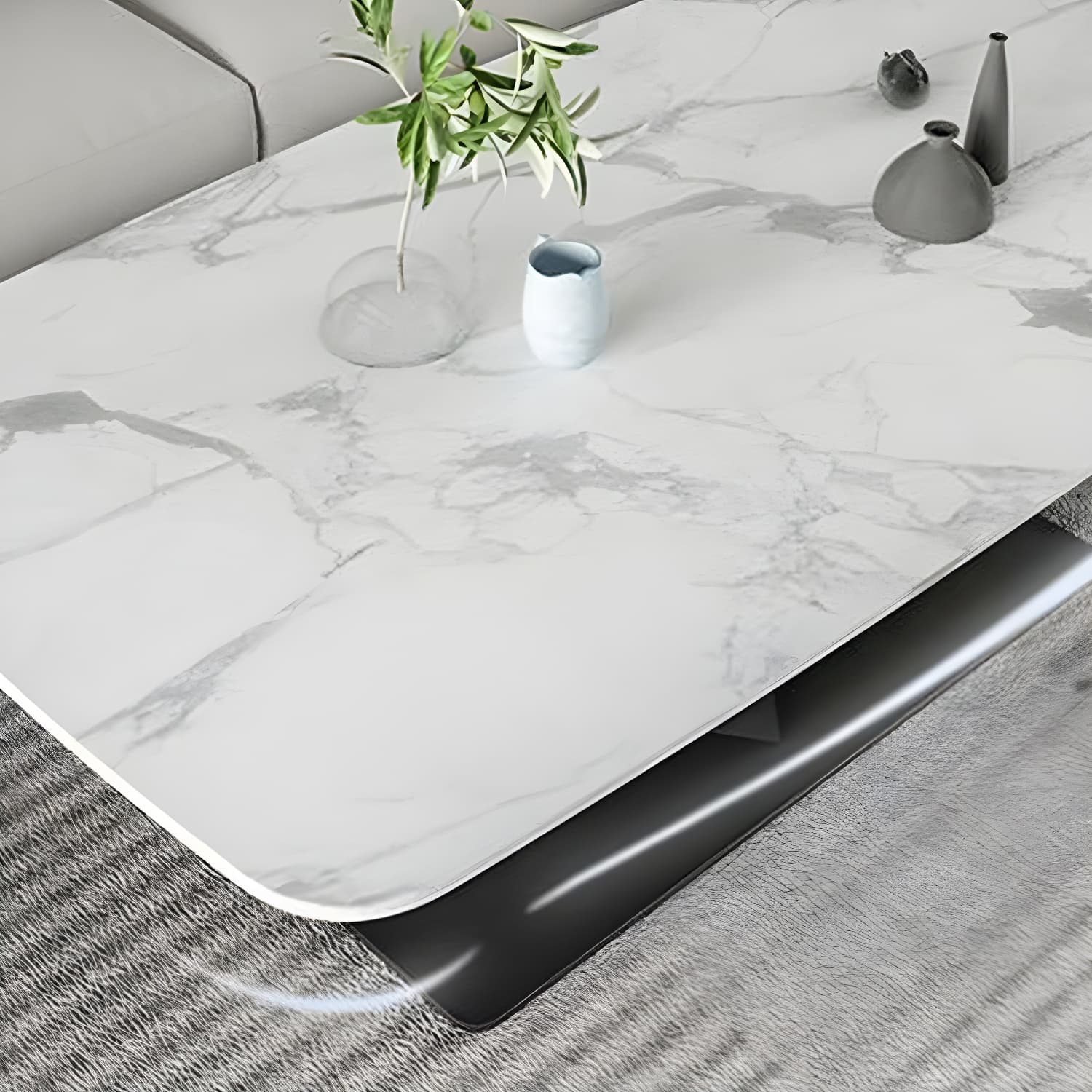Contemporary Square Stone Coffee Table with Scratch Resistant - image 8