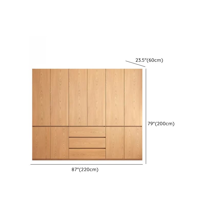 Natural Finish Unfixed Almirah Manufactured Wood Soft Close Drawer Soft Close Door Hinged - image 19