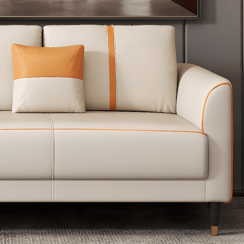 Trendy Scratch-durable Lime Green/Cocoa/Coffee Sofa Couch with Flared Arm, 3-Seater, 2 Pillows, and Wide Pillow Back - image 18