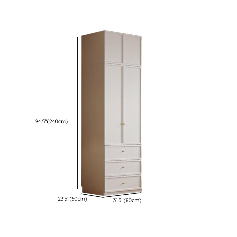 Casual Wooden Independent Armoire Cabinet with 3-Drawer, Interior Shelves, and Hanging Rod - image 16