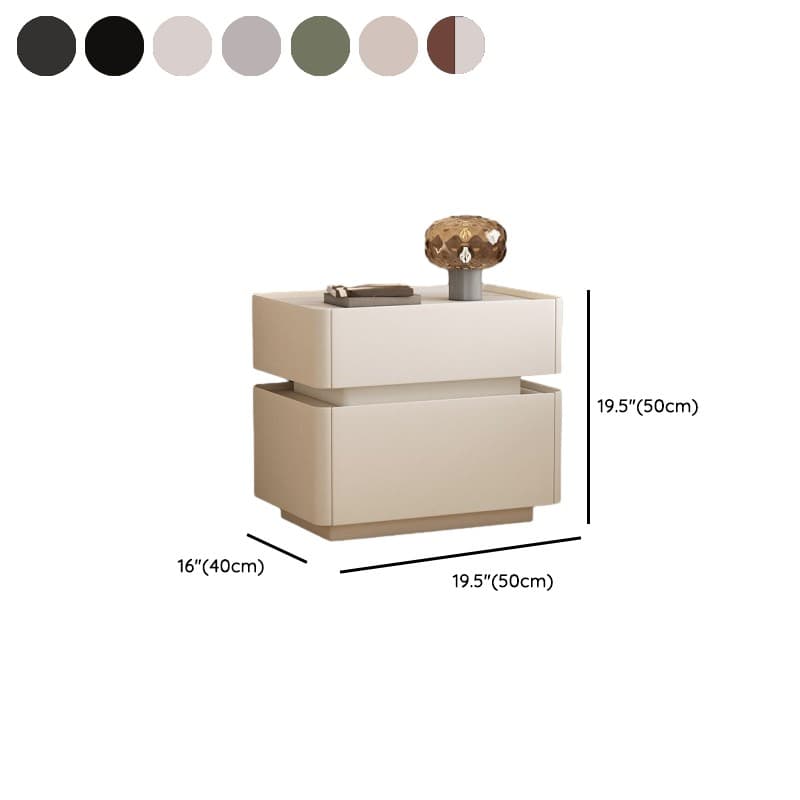 Trendy Drawer Storage Bedside Table with 2 Drawers and Pine Wood Countertop - image 16