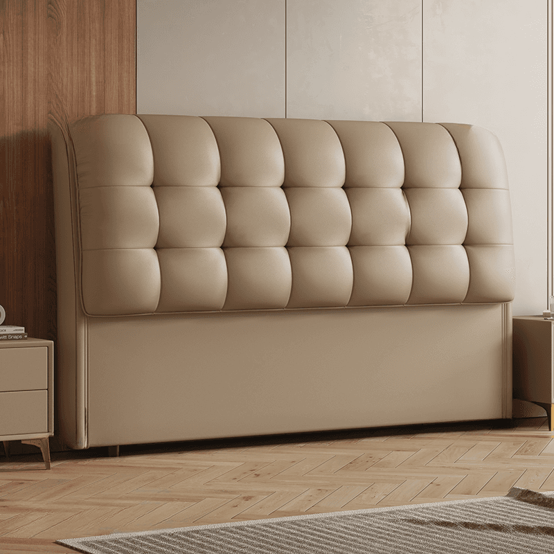 Simplistic Style Panel Headboard with No Distressing, Piled Tufted Rectangular Design for Queen/Full/Twin XL Bed, Featuring Sponge Upholstery and Standard Height