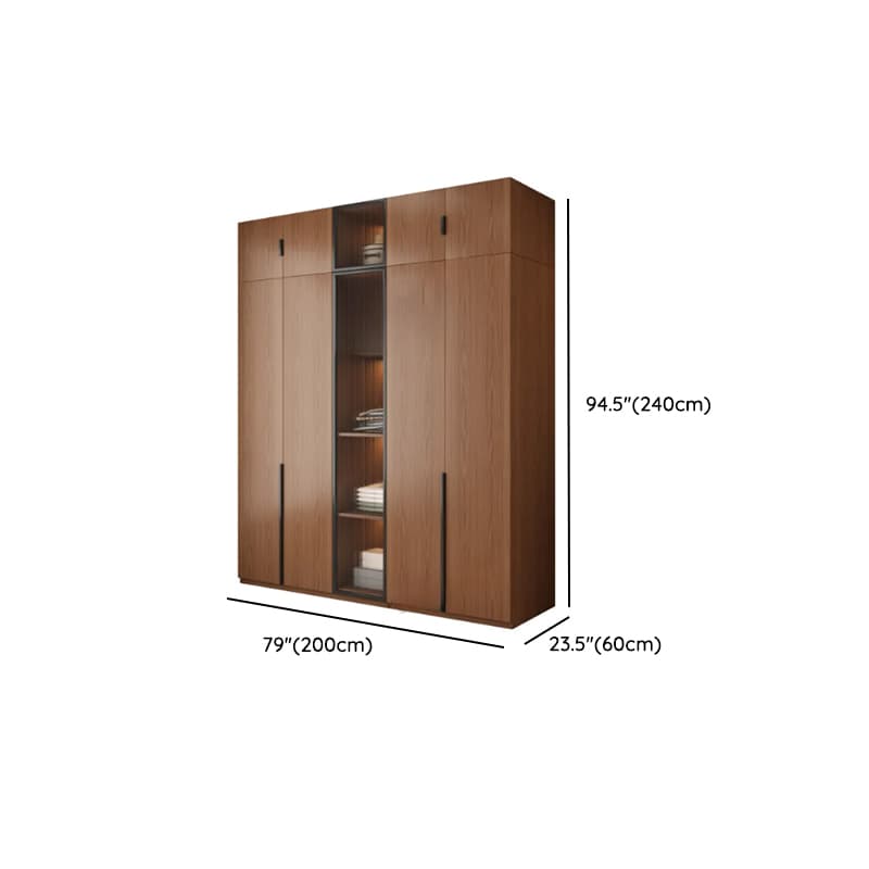 Acorn Modish Natural Wood Wardrobe Closet with Interior Shelves and Clothing Rod - image 19