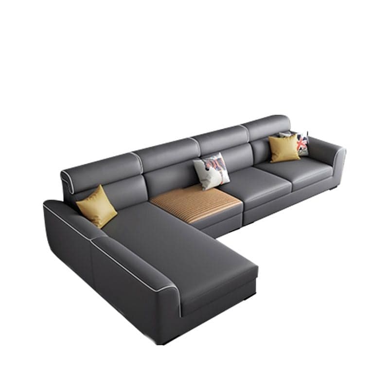 L-Shape Sofa Recliner in Lime Green/Tan/Coffee, Left Orientation - image 3