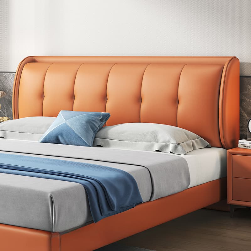 Modish Timber Panel Headboard with No Distressing, Arched/Rectangle/Camelback Shape for Full/King/Queen Bed, Featuring Sponge Upholstery Fill and Standard Height - image 6
