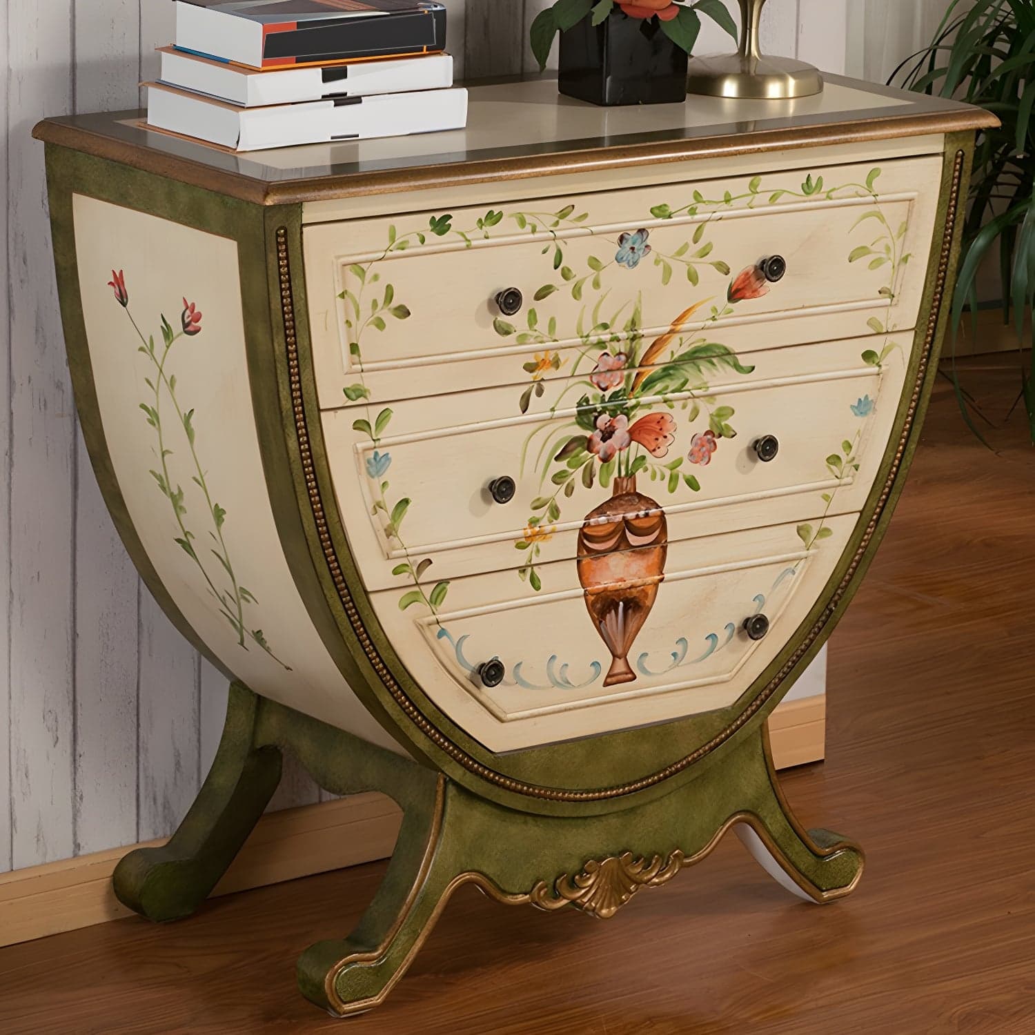 Rustic Wood Chest Vertical Chest with Drawers for Living Room - image 8