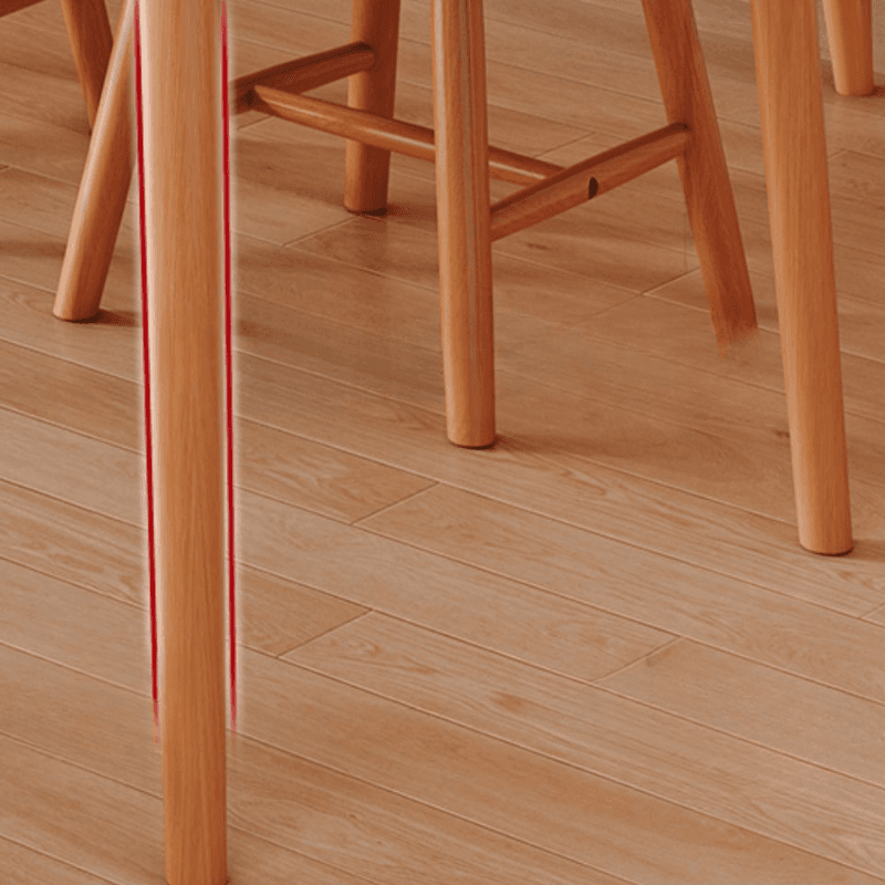 Trendy Rectangular Rubberwood Dining Table Set with Four Legs, 5 Piece Set, Unfinished Color - image 3