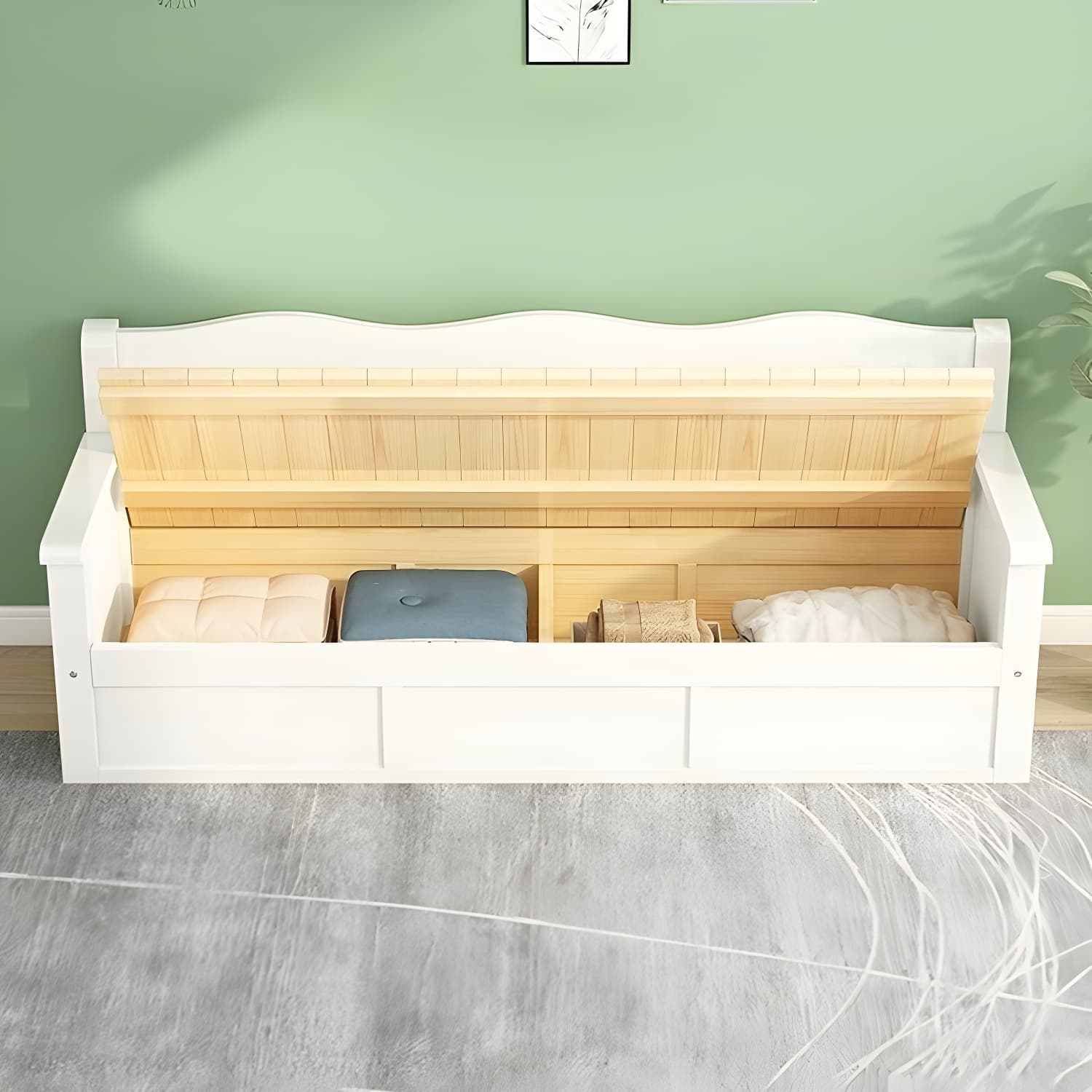 Gray Cotton and Linen Modern Sofa with Storage and Foam Cushioning - image 8