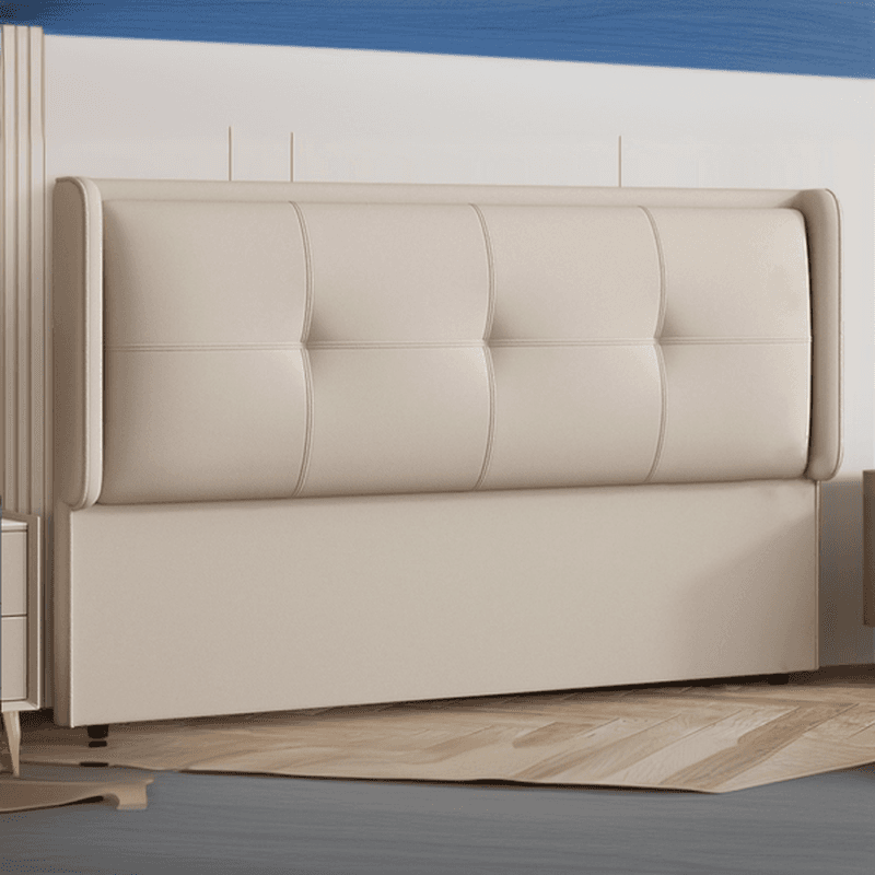 Simplistic Style Wingback Headboard with No Distressing, Piled Tufted Rectangular Shape for King/Queen/Full Bed, Featuring Sponge Upholstery and Standard Height - image 3