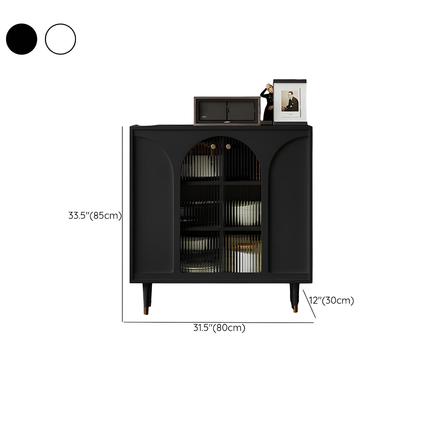 Modern Wooden Sideboard with Glass Doors and Adjustable Shelving - image 12
