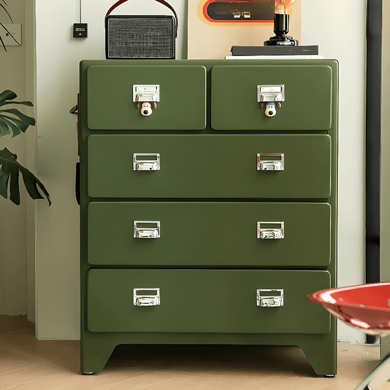 Contemporary Metal Bachelor Chest/Double Dresser with 5/6/3 Drawers in Vertical/Horizontal Orientation - image 11