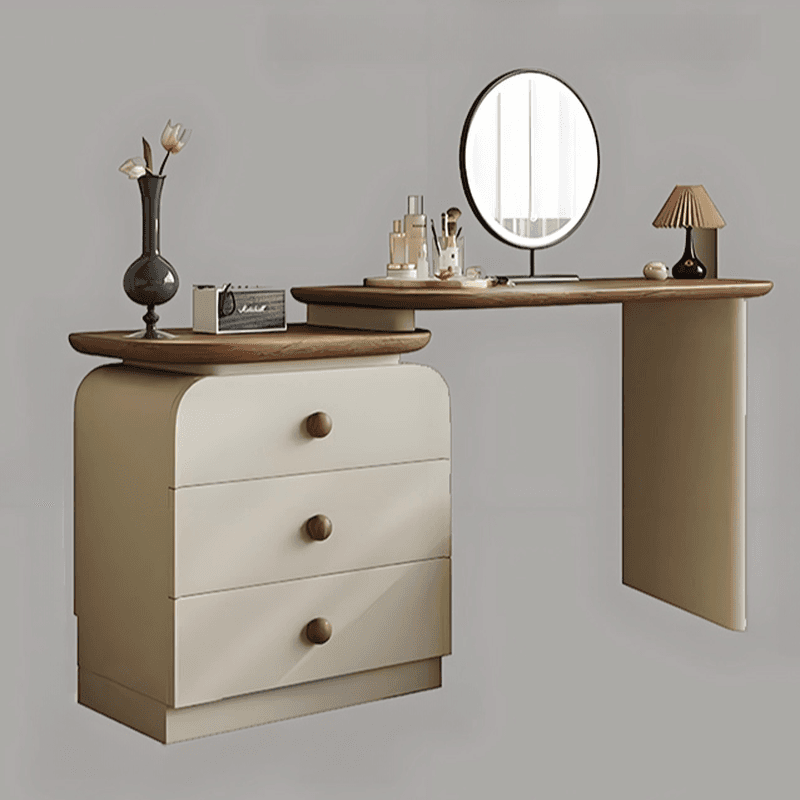 Modish Large Vanity Set/Makeup Vanity with Laminate Table Top, White Finish, 3 Drawers, Mirror Lights, and Scalable Design - image 4