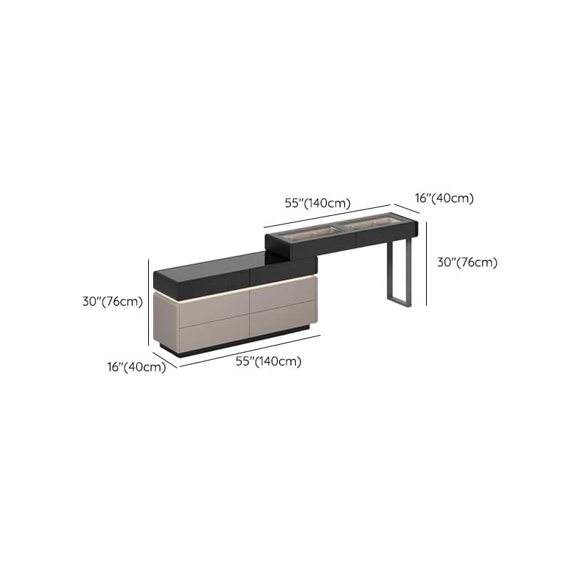 Multi-Purpose Vanity Set with Lighting, Scalable 2-in-1 Design, Push-Pull Function, Adjustable Touch, and Brightness - image 10
