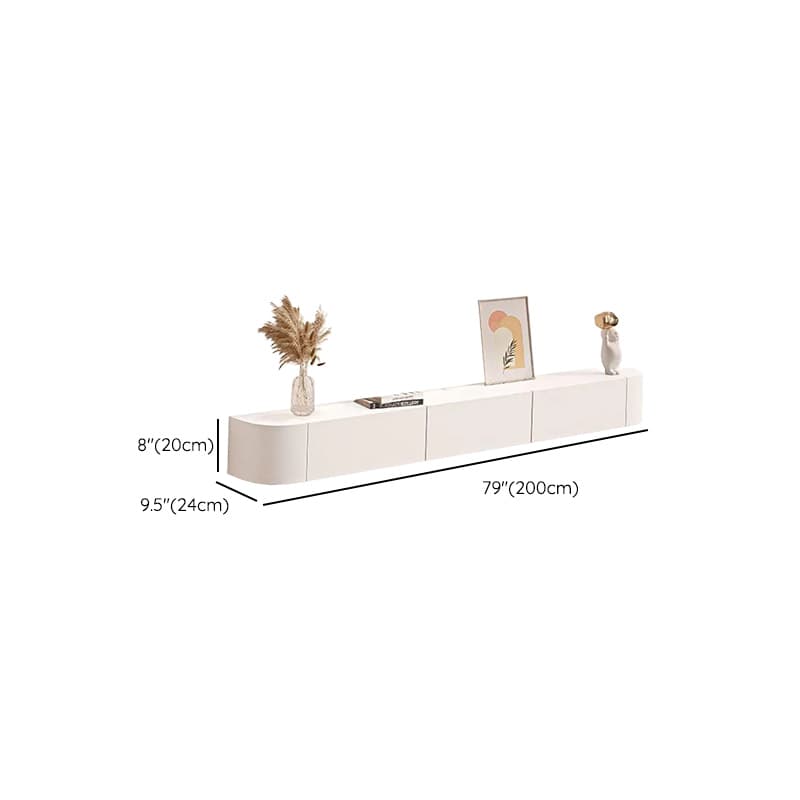 Wall Hanging Stone Countertop TV Stand for Parlor with 2 Doors - image 13