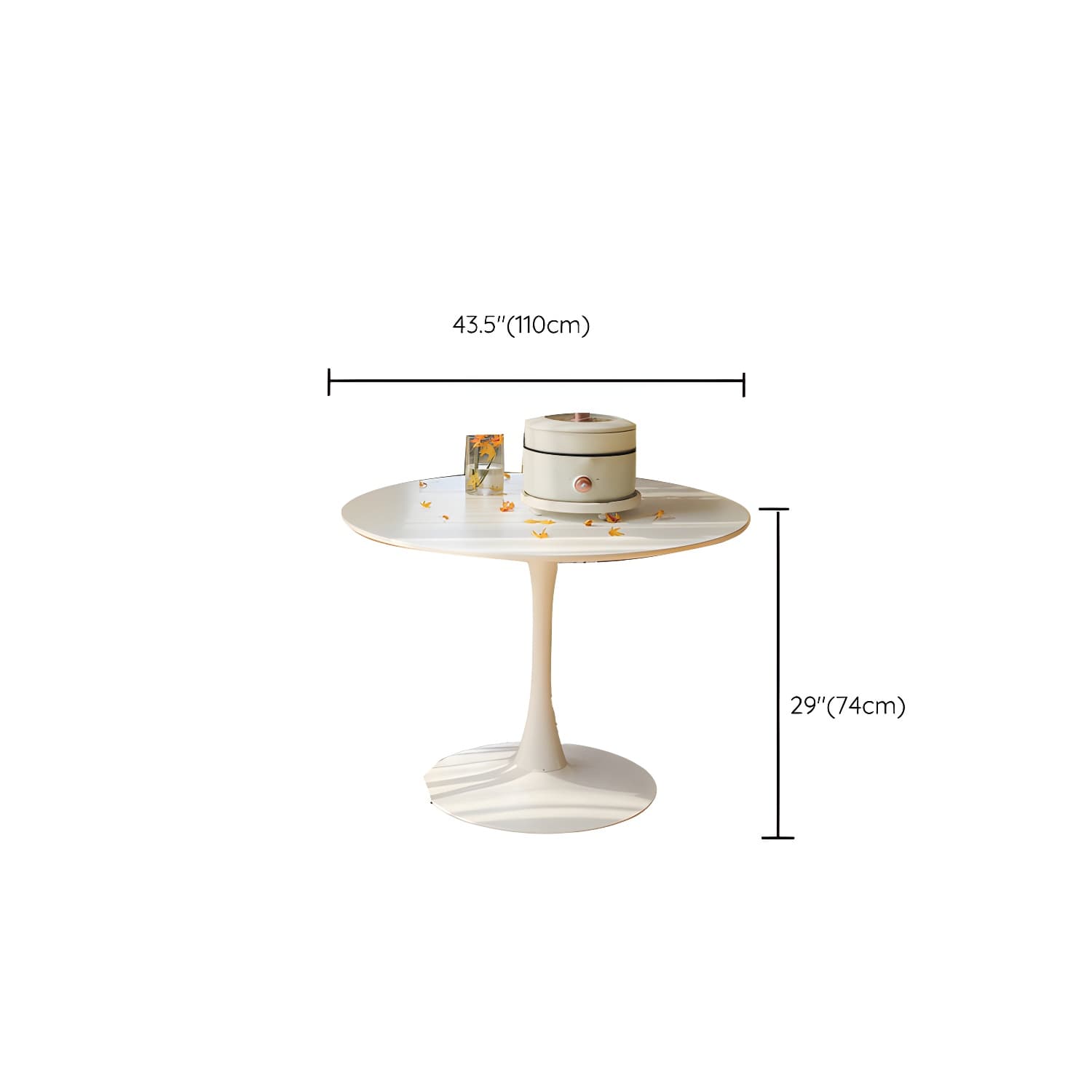 Tulip Dining Table Round Dining Table for Kitchen Dining Room - image 16