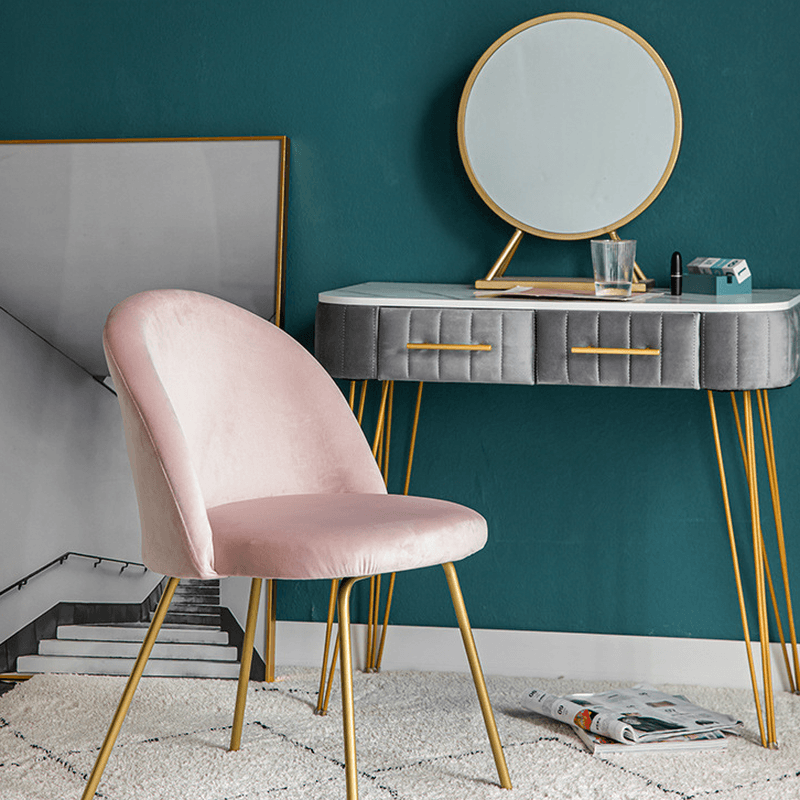 Unwavering Textile Upholstered Side Chair with Solid Back and Foot Pads for Dining Room in a Lavish Style - image 12