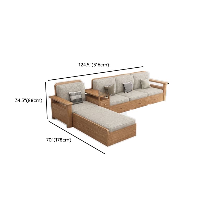 Versatile Straight/L-Shape Sofa/Sofa Recliner in Cotton for 5/Seats 2/1-seater with Drawer Storage and Horizontal/Left Orientation - image 19
