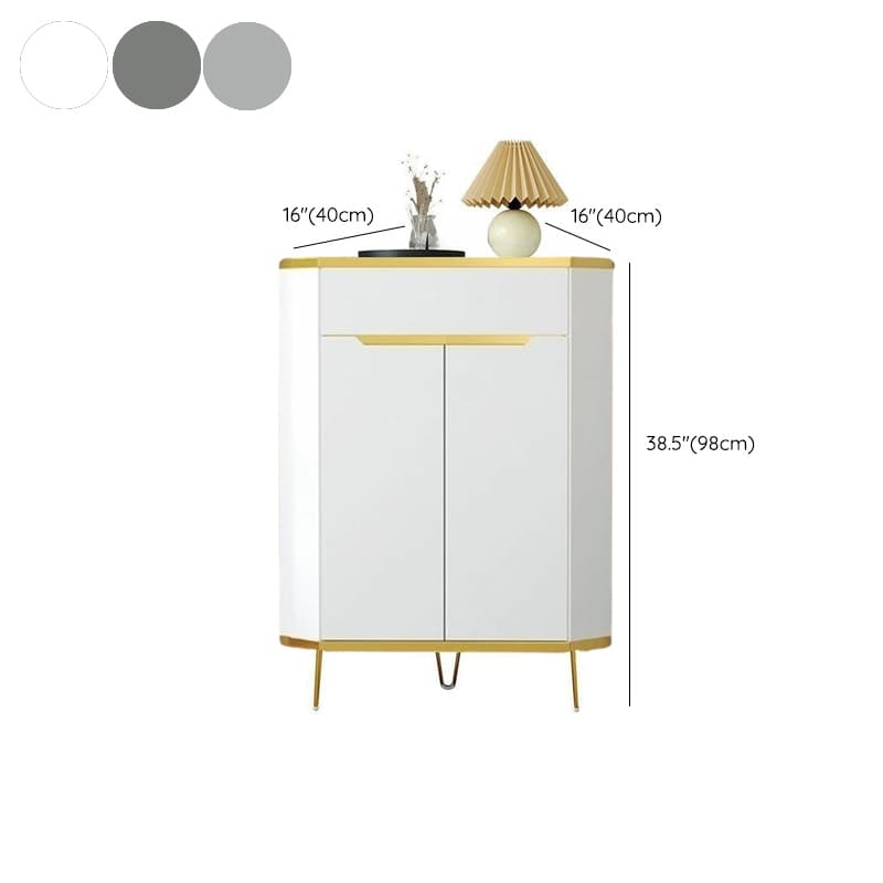 Glam Gold Corner Cabinet with Drawers and Cabinet Included- Scratch resistant & Soft-Close Doors - image 13