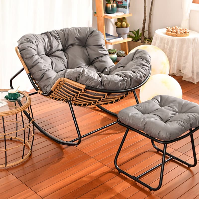 Ergonomic and Stationary Cotton Nursery Recliner with Back - image 12