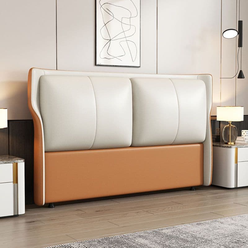 Standard（36-55“） Free-standing Standard Full(54"W x 75"L)/Twin(38"W x 75"L) Rectangular Wingback Headboard With Legs, Sponge Filing and Timber Frame Included